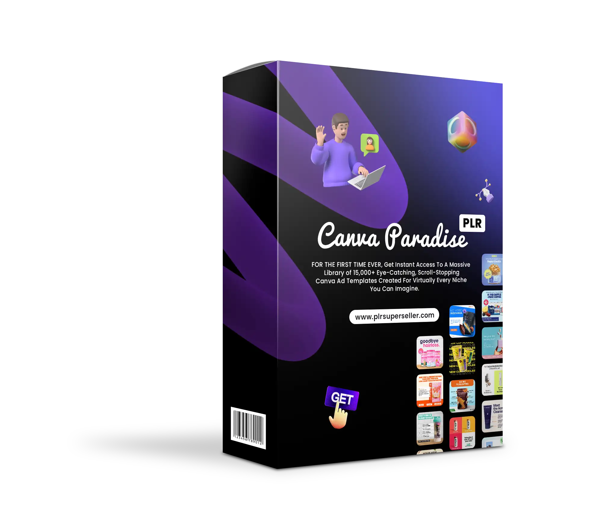 Canva Paradise PLR box cover