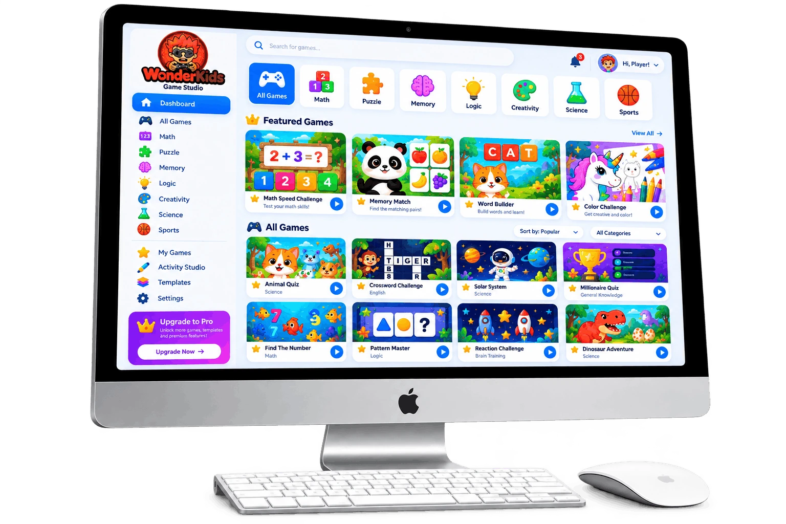 WonderKids Game Studio full product mockup